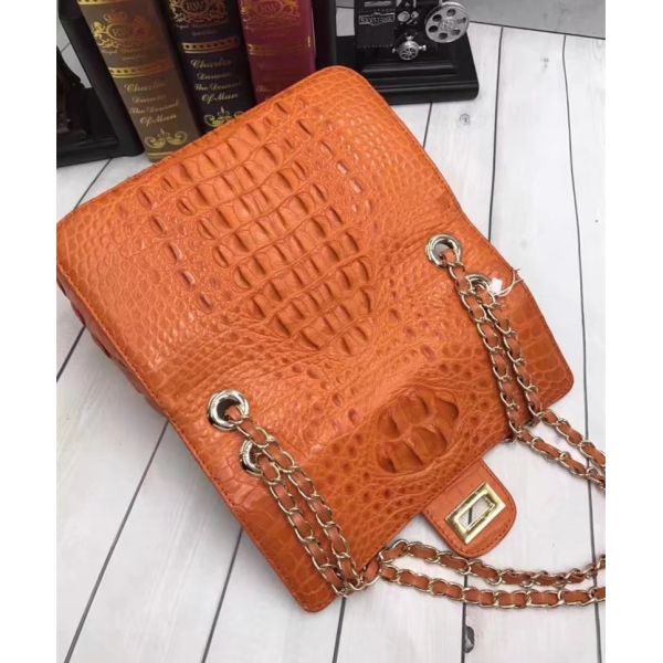 Genuine Crocodile Skin Lady Flap Purse Female Single Cross Shoulder Bag Real Alligator Leather Women's Messenger Bag