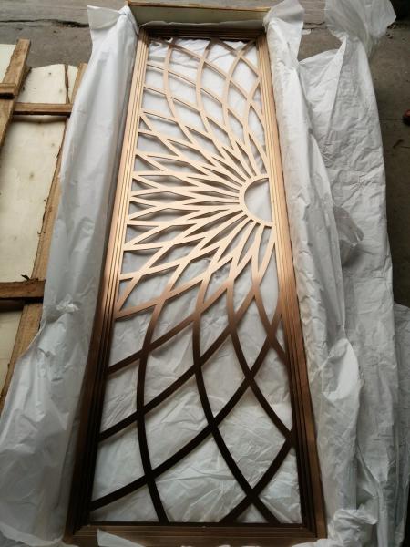 Interior Stainless Steel Modern Living Room Partition Divider Screen PVD Coating