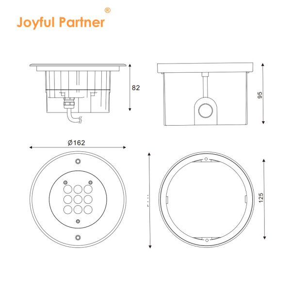9 Вт подпольный светодиодный путь IP67 светодиодные ландшафтные скважины