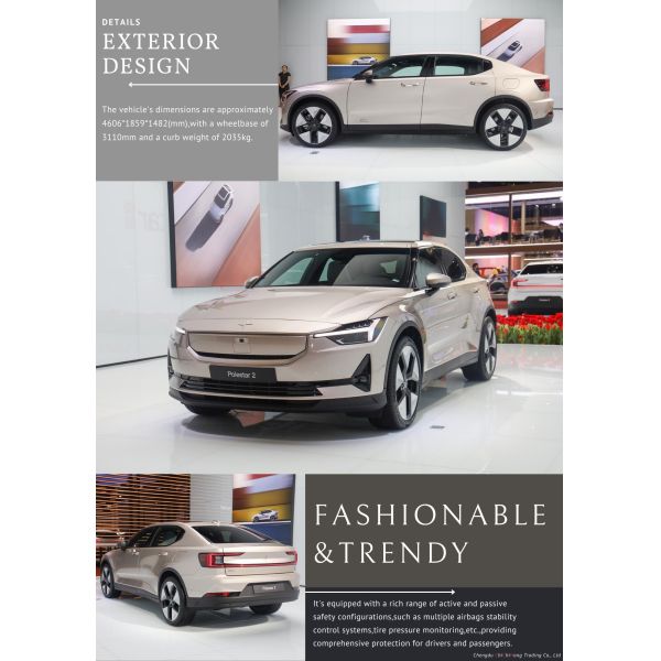 2023 Polestar 2 3 4 Электрический подержанный автомобиль Rideon 100% Электрический автомобиль / Гибридные автомобили Депозит сейчас