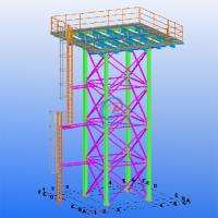 10000 Liter Steel Structure Water Tank Tower , Galvanized Water Storage Tank