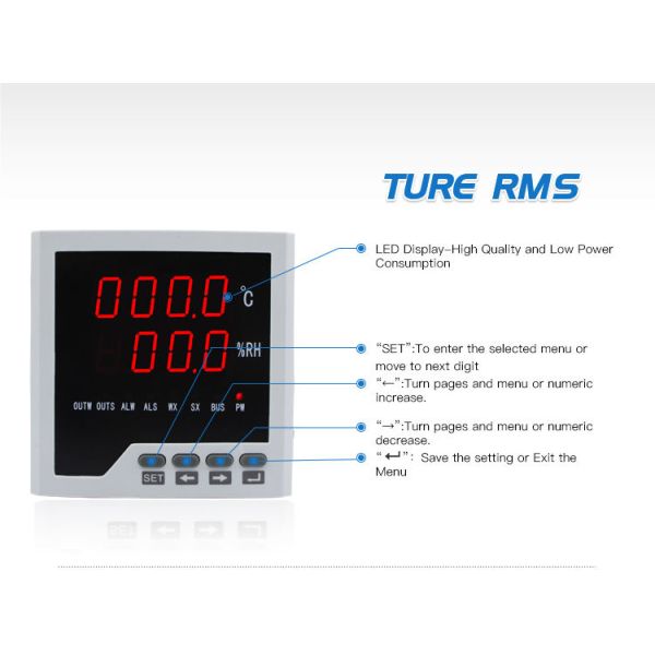 Hot-sale WSK303 96*96MM Temperature and Humidity Controller 5A 220V 50HZ