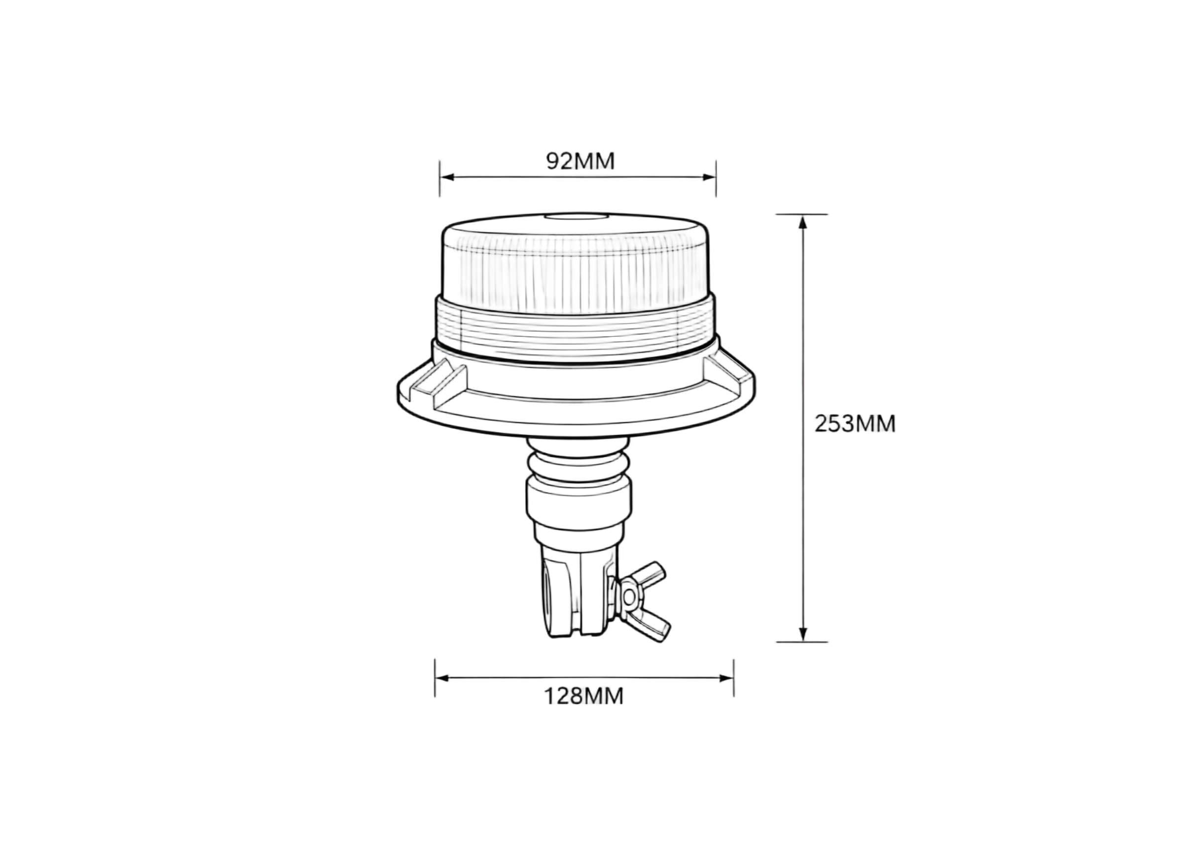 Agriculture Equipment LED Tractor Beacon Light DC10-30V Bracket Installed 5730SMD