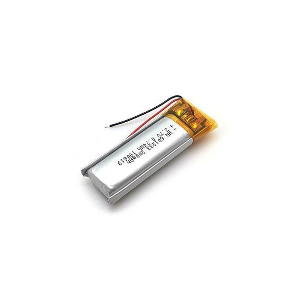 3.7V 200mAh LiPo Battery 0.74Wh Lithium Polymer Battery Built-in Protection Board for Bluetooth Earphone Case, RoHS Compliant Made in China