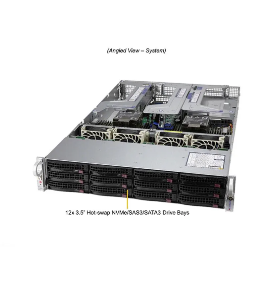 Supermicro Ultra SuperServer SYS-620U-TNR with 3rd Gen Intel Xeon Scalable Processors, 4 Double-Width GPUs, and 32 DIMM Slots