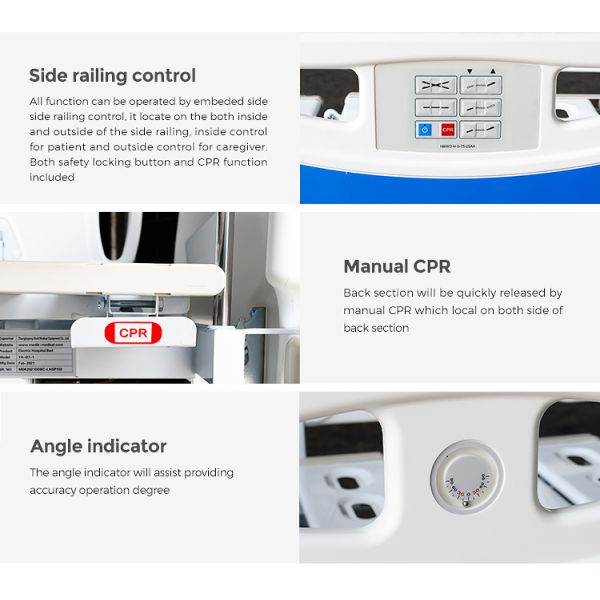 YA-D7-2 Remote Nurse Control X-RAY Electric Hospital Bed For Intensive Care