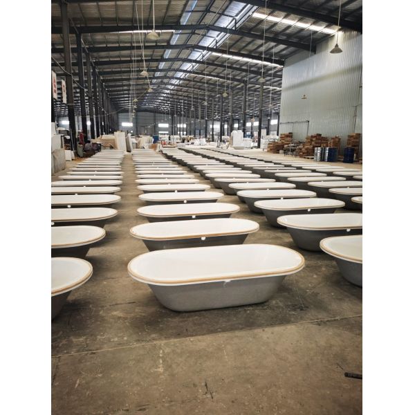 HA61 Oval Simple Drop in Acrylic Bathtub for Customized Request in South Africa Market