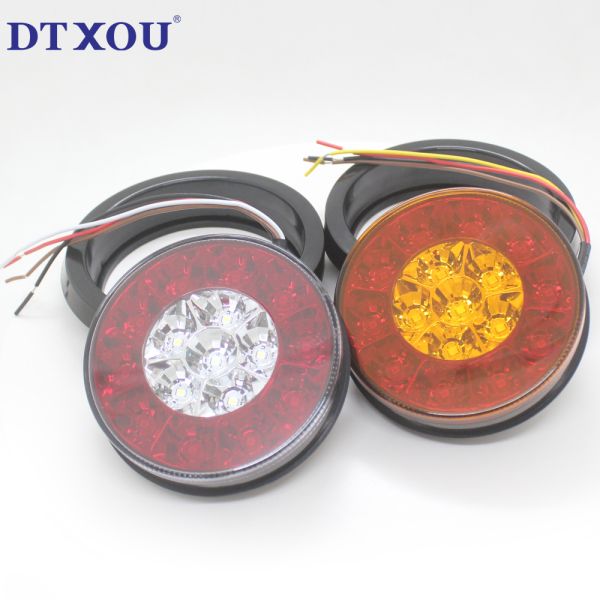 E-MARK DOT Approved 24V LED Truck Light Universal Round Tail Light for Reverse Back up
