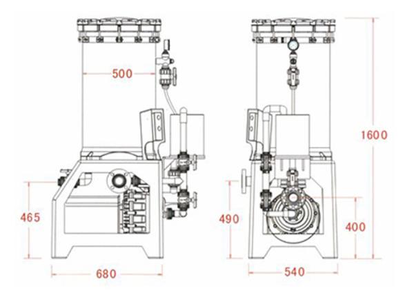 Semi - conductor 450L / min Chemical Filtration Systems 5HP with screw nut