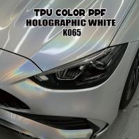 K065 Rouleaux d'emballage pour voitures à base de film de protection de peinture de couleur TPU blanc holographique