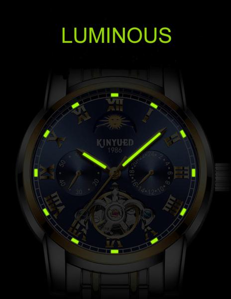 KINYUED Fashion Classic Brand Luxury Watch Automatic Mechanical Watch For Men Business Wrist Watch