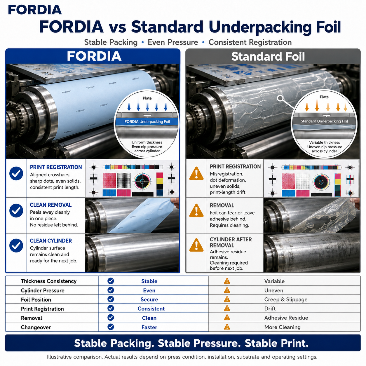 Self Adhesive Underpacking Foil Polyester Underpacking Film For Offset Printing Press
