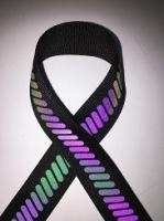 o Webbing reflexivo do arco-íris colorido de  3cm para esportes do saco veste o chapéu