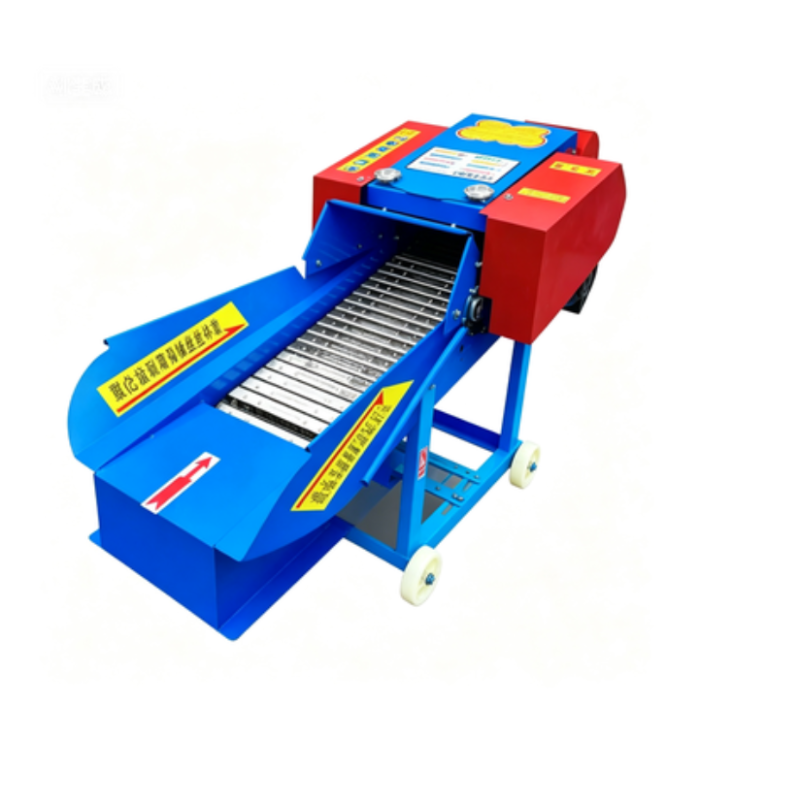 Alloy Steel Chaff Cutter with Conveyor Motorized Forage Harvester Stalk Crusher