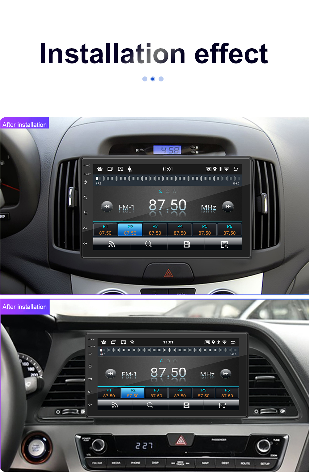 7 дюймовый IPS экран Android Автомобильный стерео GPS навигация WIFI 1+32G/4+64G