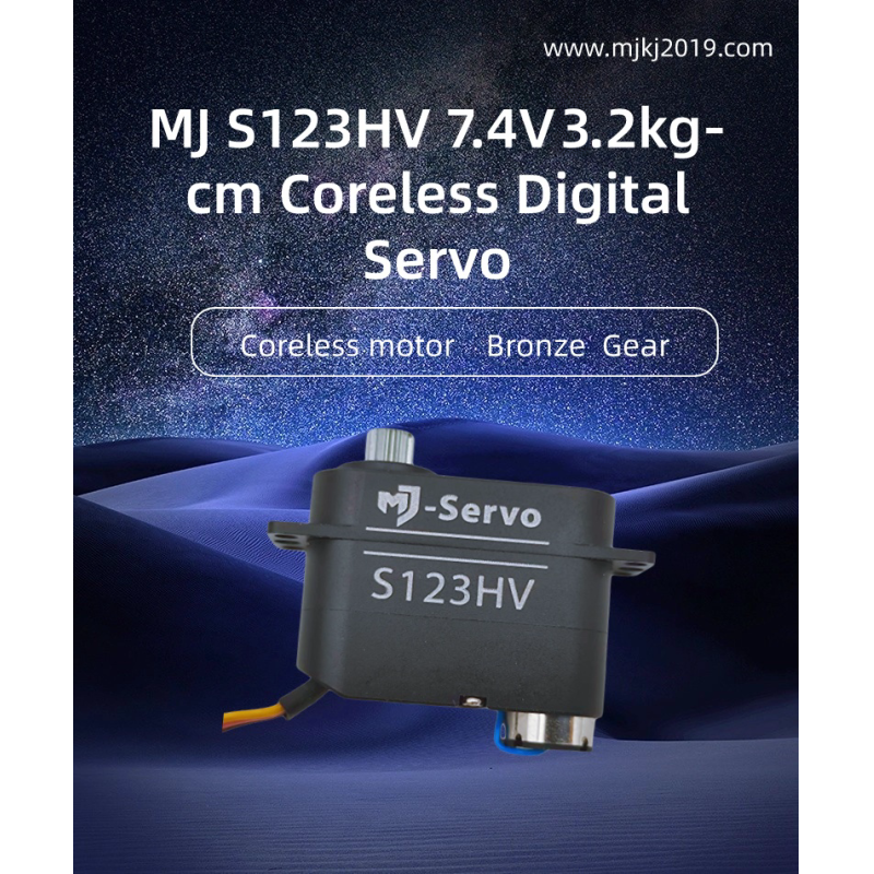 Mj-S123hv 7.4v Coreless Motor High Voltage Lightweight Servo For Aircraft Models Cars