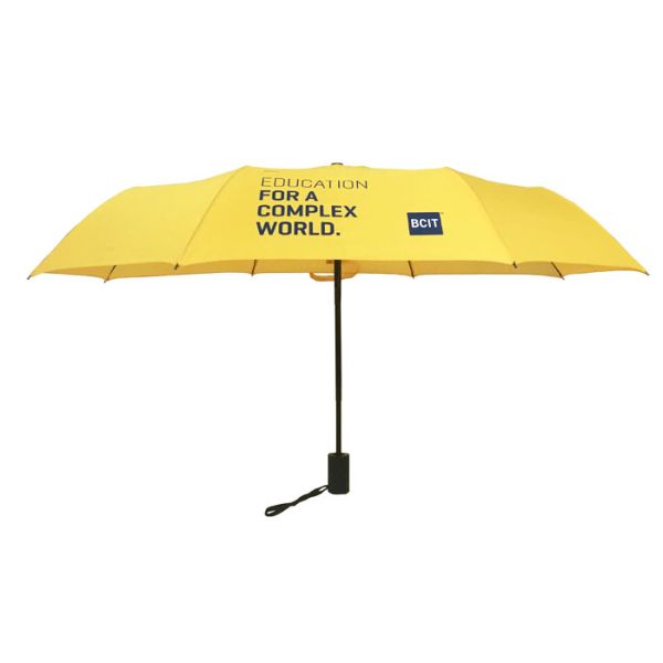 Rpet Material Auto Open Close Logo 3 Folding Umbrella