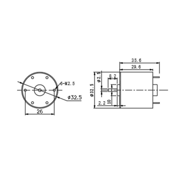 KG-3225 12V small dc electric motors 24 volt dc motor 5W electric tool