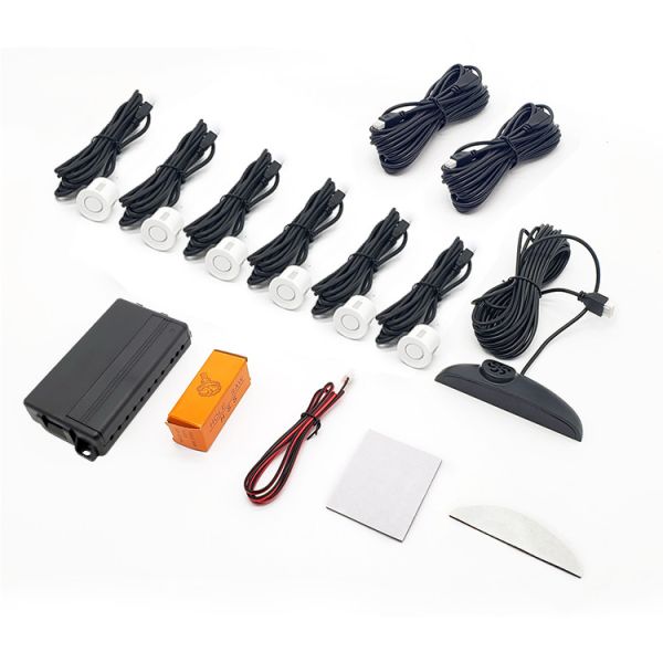  6 Sensors LED Parking Sensor, Automatic Parktronic Reversing Buzzer Parking Radar Monitor for Honda Civic