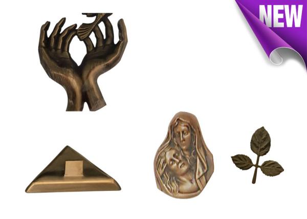 No . BD029 Brass Hands Tombstone Decoration Bronze Funeral Accessories Size 17.5×10 Cm Copper Alloy