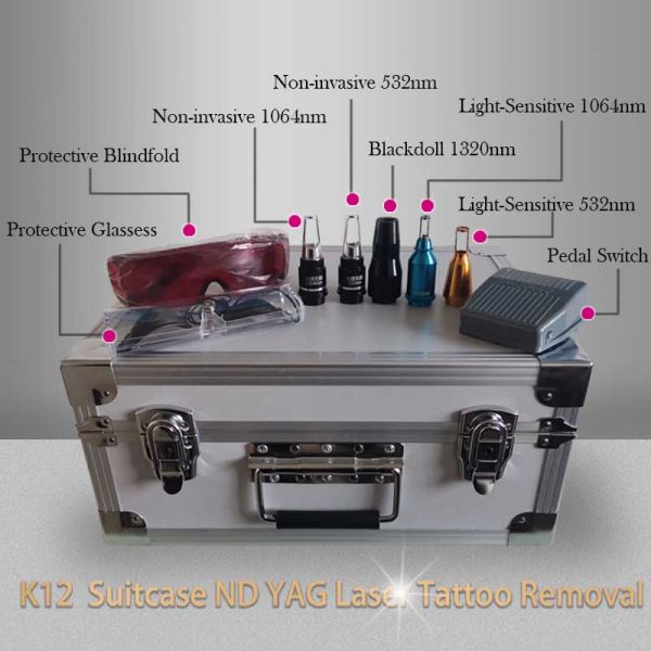 Высококачественный портативный лазерный татуировочный аппарат AC220V 1064nm 532nm 5HZ