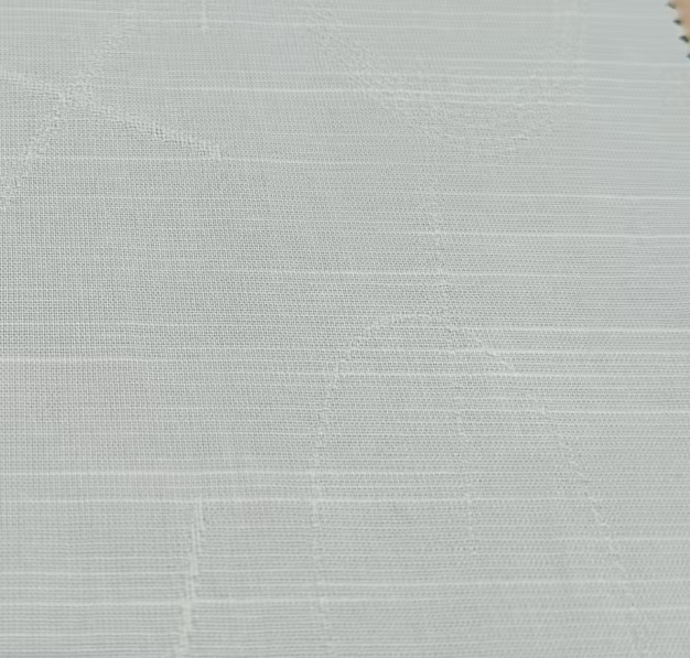 88GSM Polyester Jacquard Fabric Breathable Off White Textured Fabric