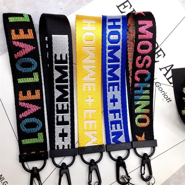 Custom 3D Embroidered Rectangular Anime Keychain Blank Custom logo Embroidery Fabric Woven Keychain