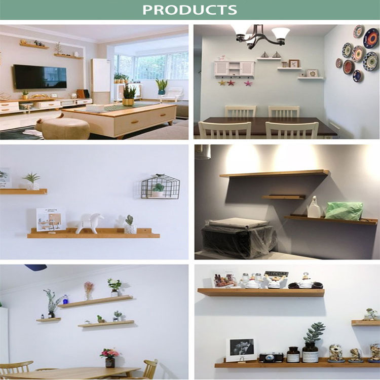 7 in 1 Combination Wall Floating Shelves Industrial Wooden Wall Shelf Decorations for Home