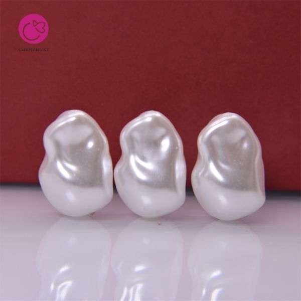 Hot Sale 14-20mm White Color Natural Baroque Freshwater Loose Pearls Beads for Jewelry Making