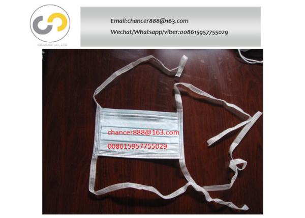 Semi automatic medical face mask ear loop tie-on Machine, manual tie on mask machine