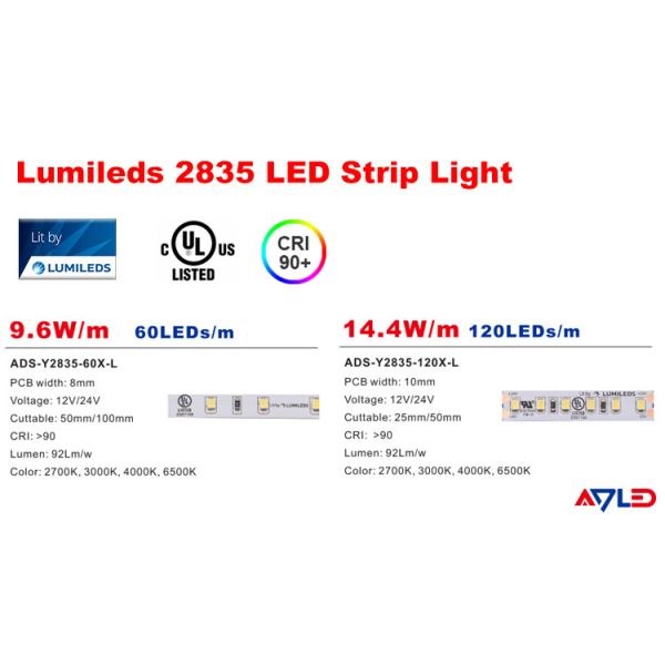 На открытом воздухе высокий люмен затемняя света прокладки SMD2835 СИД 3000k 4000k 6500k