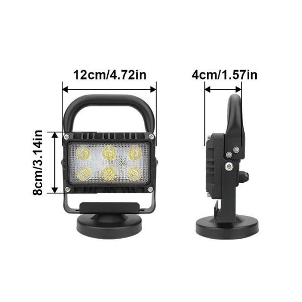 IP67 LED Work Light 18W Work Spot Lights 6000K With Handheld And Cigarette Lighter Plug