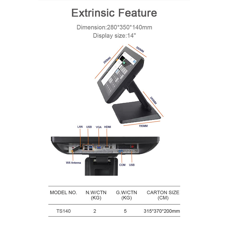 Linux POS Payment Machine Terminal Systems For Restaurant