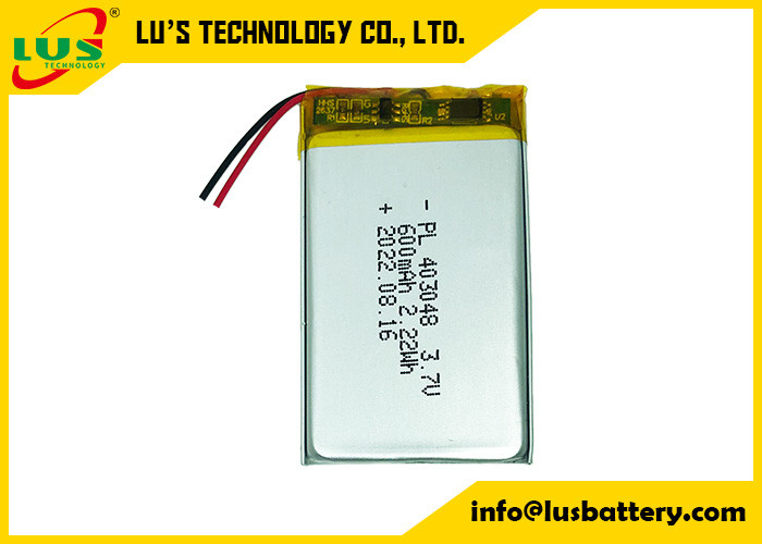 Полимер Li батареи лития LP403048 3.7v 600mah перезаряжаемые гибкий