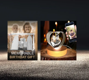 CKD 3D máquina de grabado láser de cristal para vidrio / cristal como regalo del festival