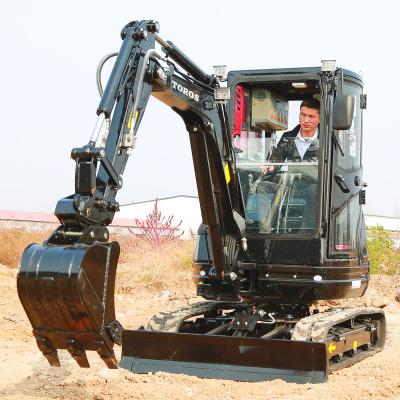 Mini escavadeira Crawler Toros 2,6 toneladas Equipamento de escavação pequeno para reparação de estradas