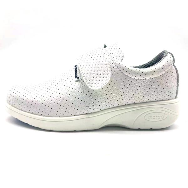White Nurse Safety Shoes Lightweight Breathable Steel Toe Shoes