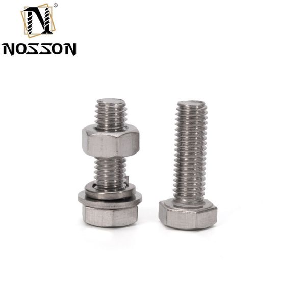ZINC PLATED Stainless Steel Hex Bolt and Nuts Washer 304 316 for High Tensile Strength in Industrial Applications