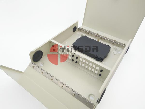 Outdoor Wall Mount 24 Cores Fiber Optic Distribution Box Metal