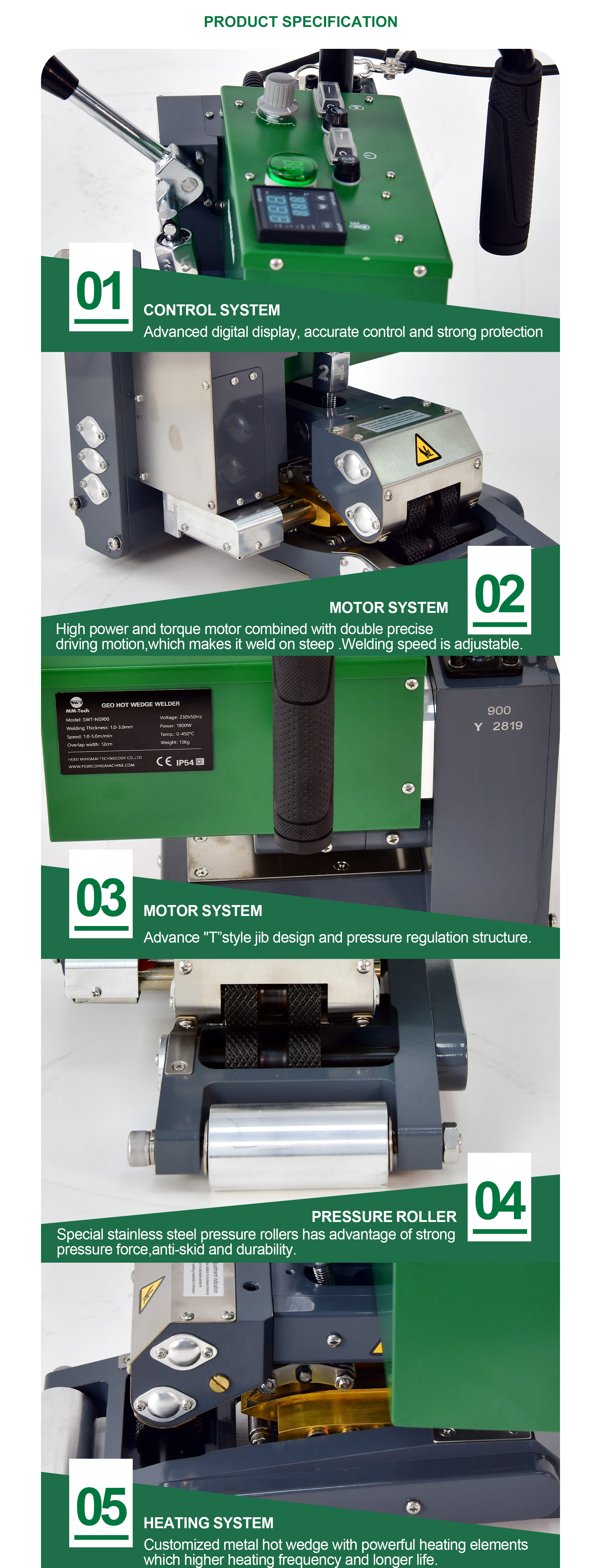 1-3MM SWT-NS900 Геомембрановая машина для сварки горячим клином для сохранения воды