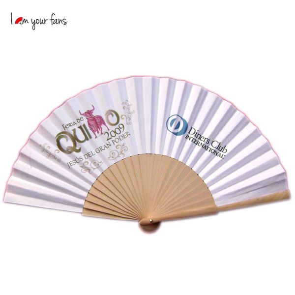 Promotion Hand Fan Custom Design Print Personalize Folding Wooden Hand Fan
