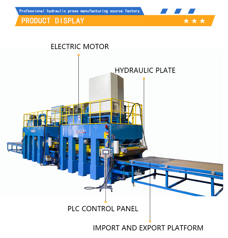 Customize 1000t hot and cold press production line for producing ice fire inorganic pre coated board