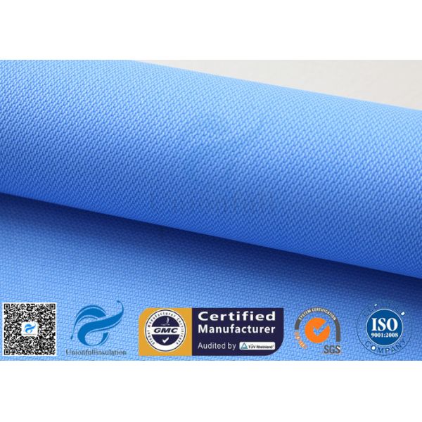 Blue Rubber Silicone Coated Fiberglass Fabric Thermal Insulation Cover 18oz