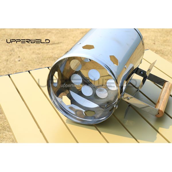 Цинковая стальная канистры древесный уголь каминный стартер для портативного BBQ на открытом воздухе