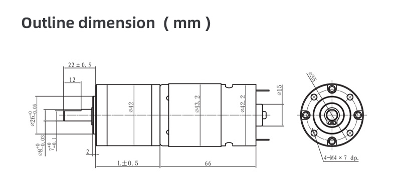 вращающий момент метельщика дома мотора 16.5W редуктора планетарной шестерни 42mm высокий