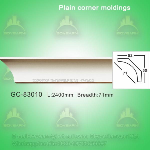 Gypsum Crown Moulding Plain Cornice Moulding For Villa/Hotel/Bungalow Ceiling Decoration