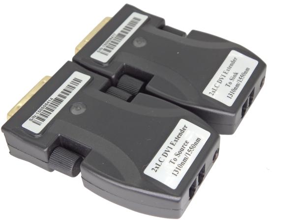 Minitype DVI  Extender over dual core single mode fiber optic cable