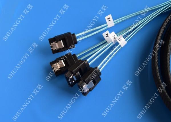 Internal HD Mini SAS Cable (SFF-8643) to 4 SATA Forward Breakout Cable 3.3 Feet / 1M