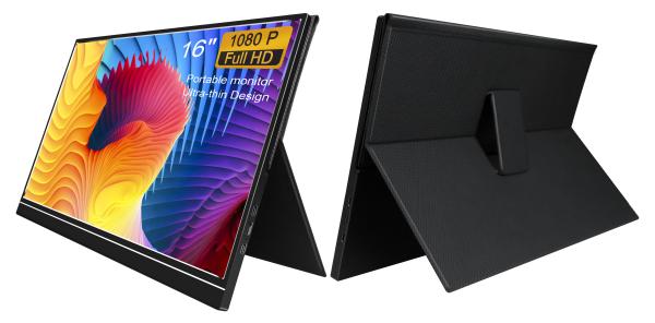 Multiple Language 9mm Thickness Weight 705g 16 Inch Portable Monitor
