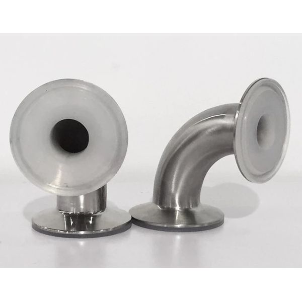 50.5mm 90 Degree Elbow Fittings / 3A Ptfe Lined Elbow With Tri Clamp